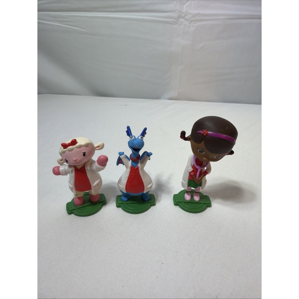 Disney Junior Doc McStuffins Cake Toppers Lot of 3 Just Play Pre-Owned